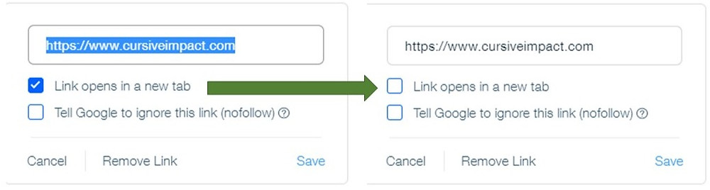 Wix Default Blog Link
